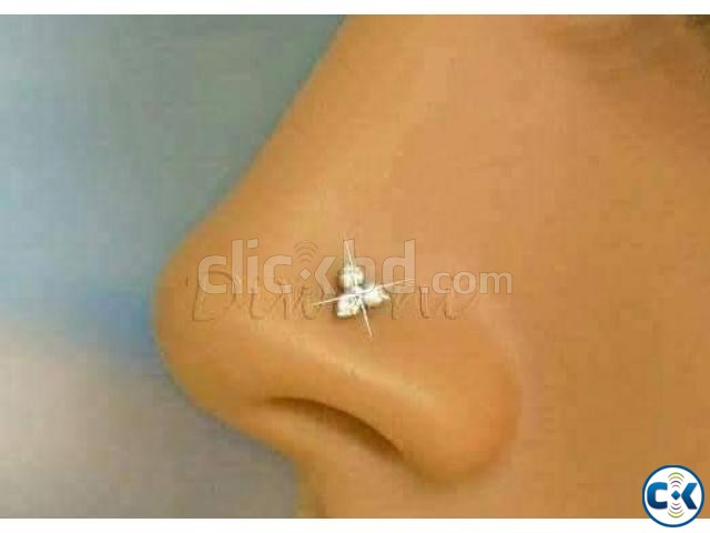 3 Star Diamond Nose Pin 27 Discount large image 0