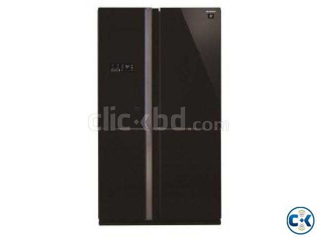 SHARP 600 Liter 4 Glass Doors SJ-FS85V-BK Refrigerator large image 0