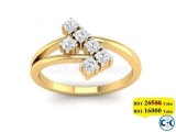 Diamond with Gold Ring 40 OFF