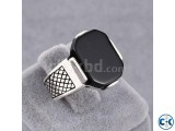 Black Silver Finger Ring for Men