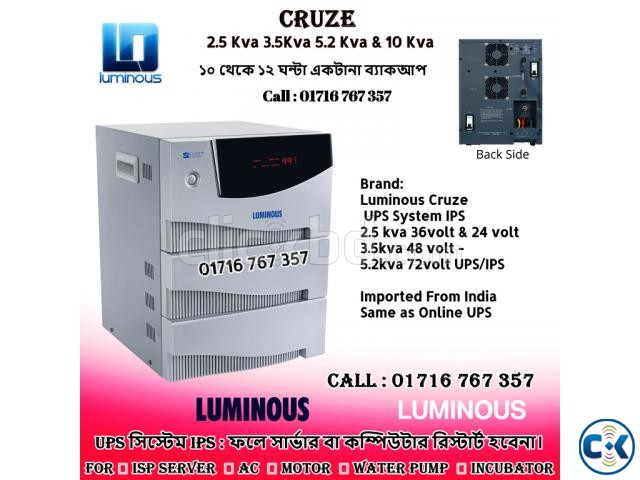 Indian Luminous Cruze 3.5 KVA IPS UPS Both 48 Volt 2800 W large image 0