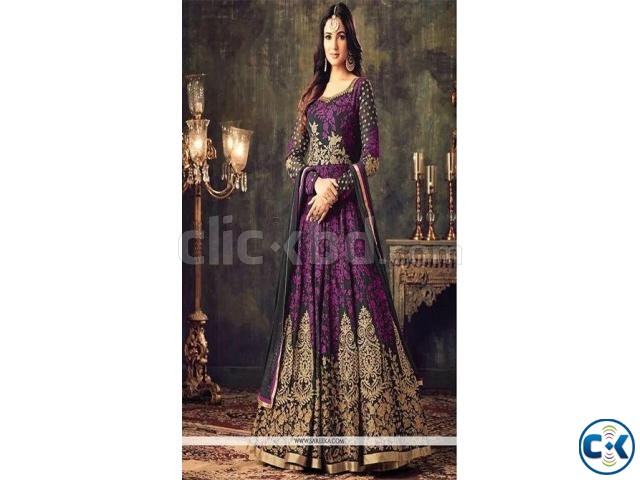 Embroidered Georgette Abaya Style Suit For Ladies large image 0