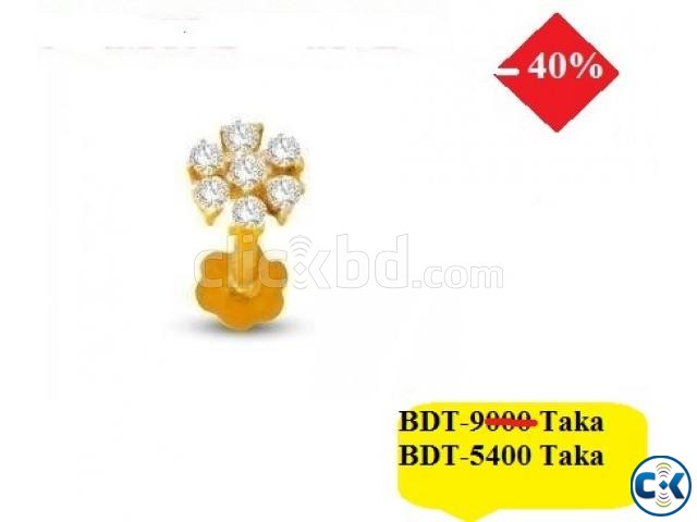 DIAMOND WITH GOLD NOSE PIN 40 OFF large image 0