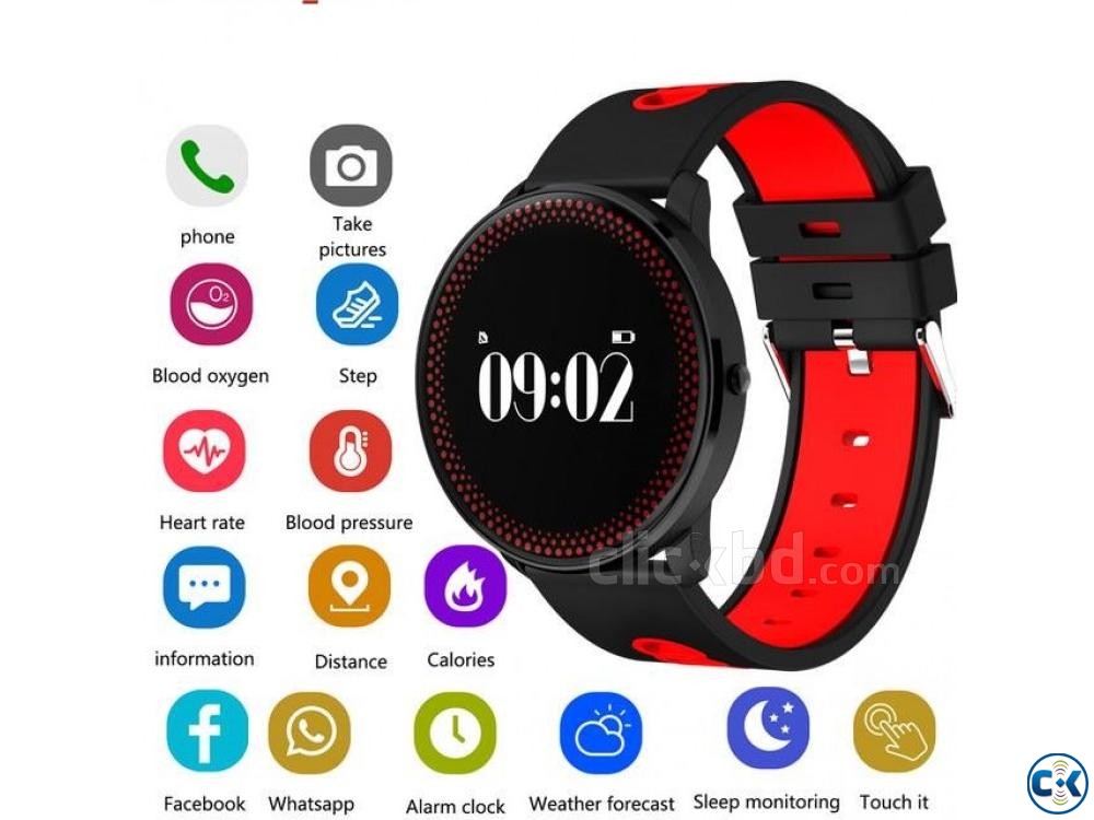 Cf007 Smart Watch Fitness Tracker Blood Pressure Heart Rate large image 0