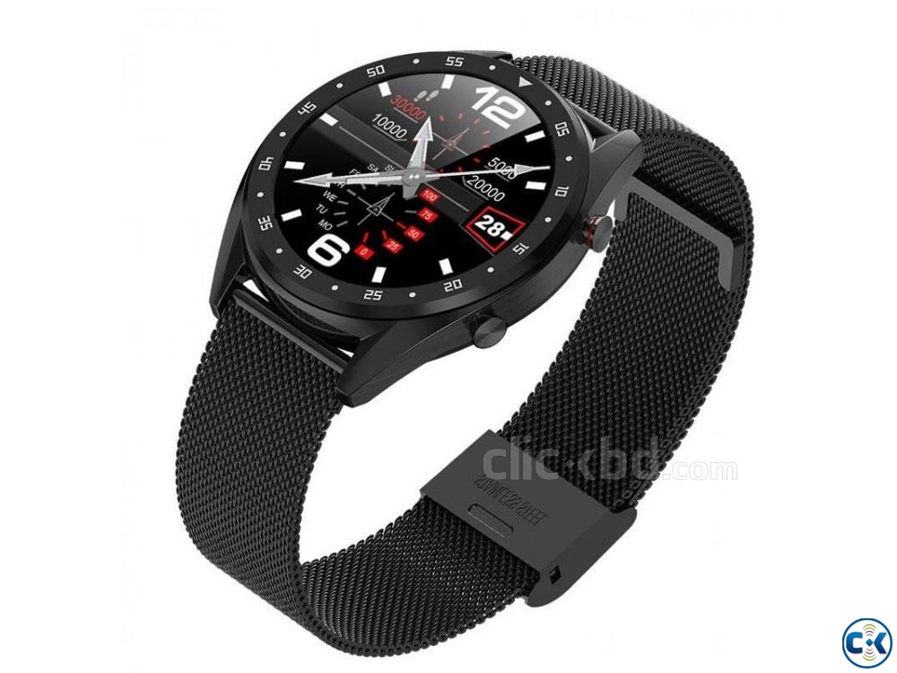 Microwear L7 Smart Watch Magnetic Black Chain Straps CHG large image 0