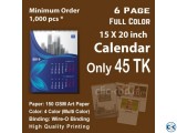 Wall Calendar and Desk Calendar Print