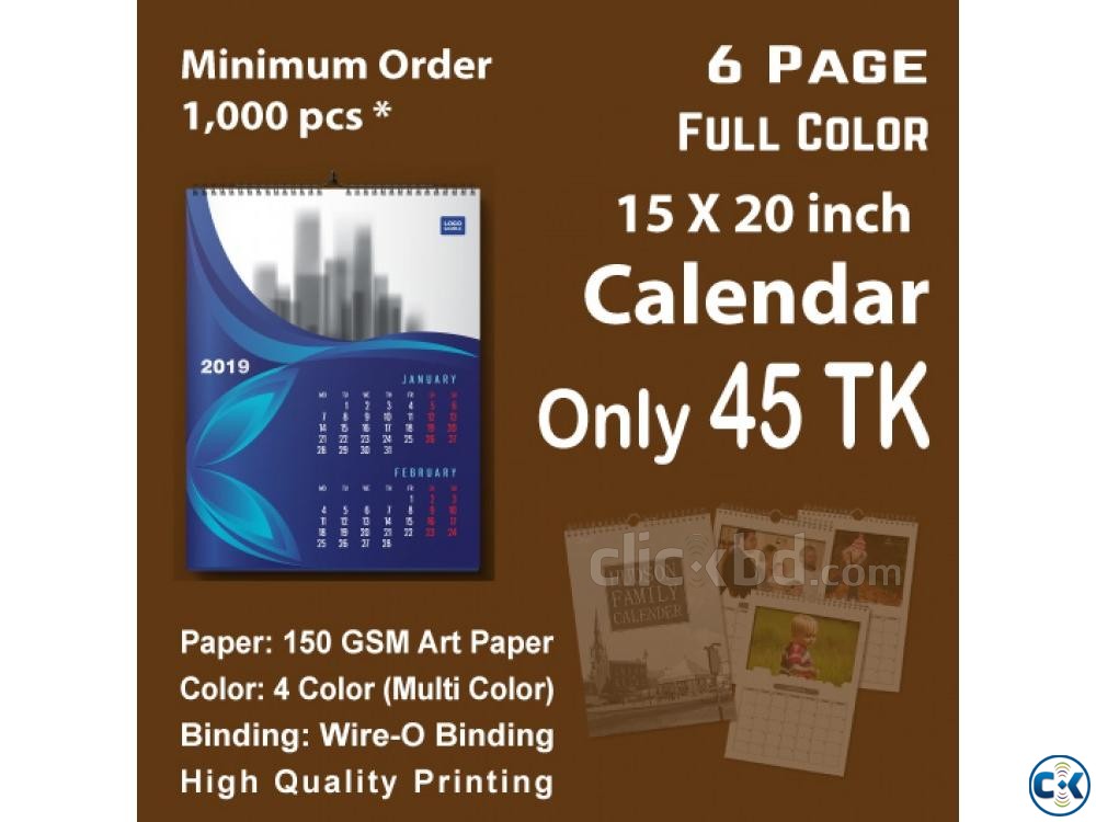 Wall Calendar and Desk Calendar Print large image 0