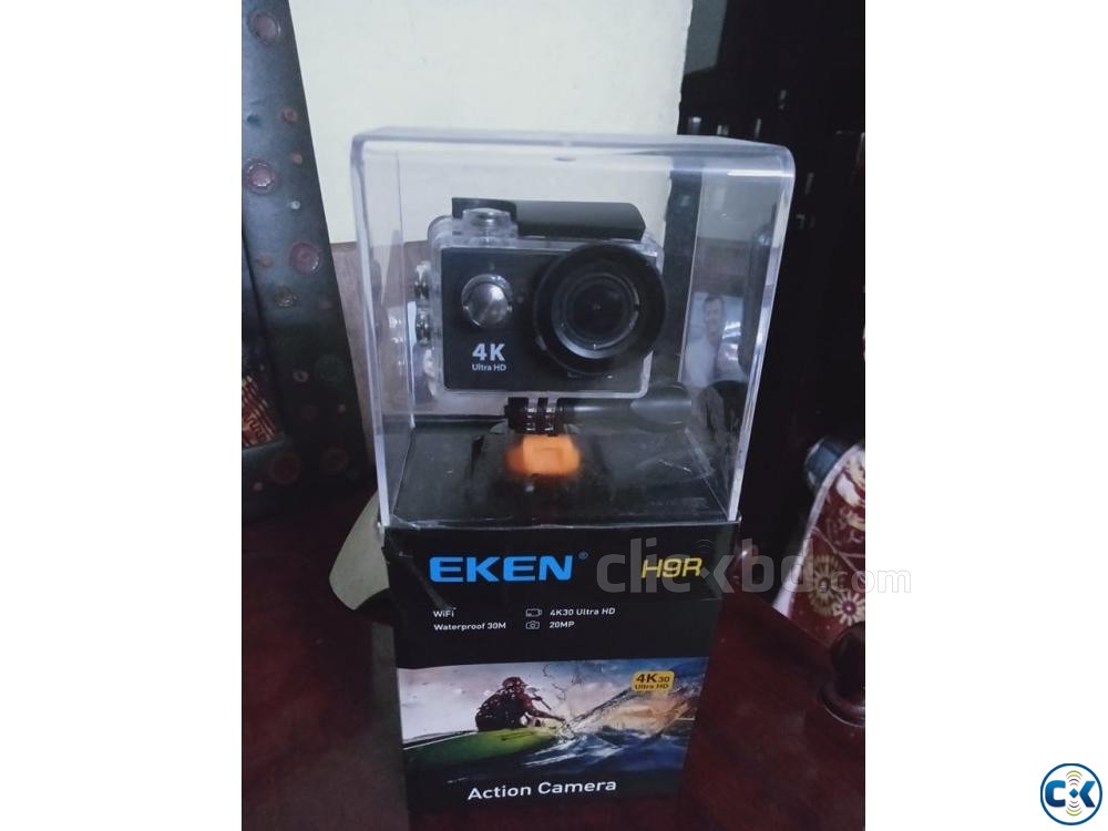 Eken H9R action cam with stick for sale only one day used  large image 0