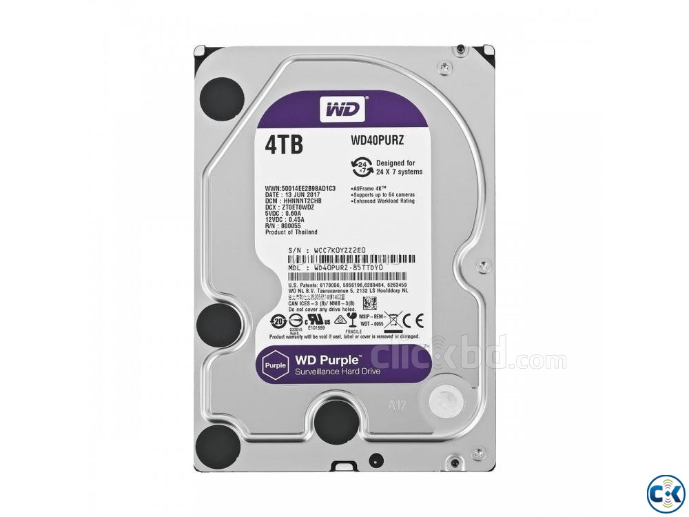 4TB WD Surveillance Hard Disk large image 0