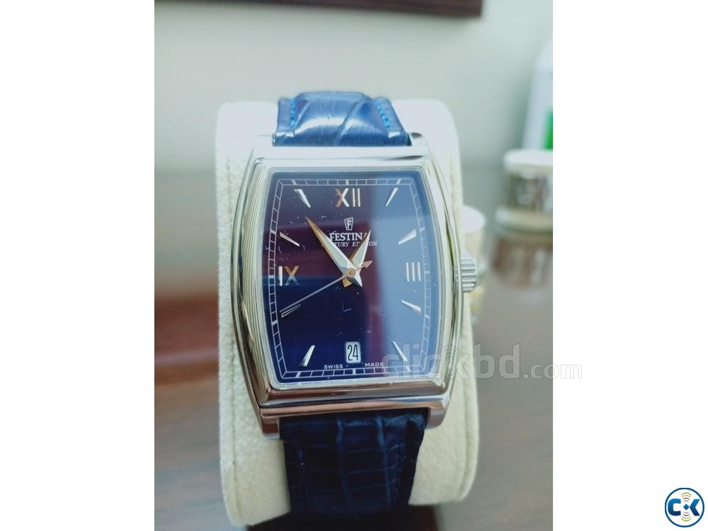 FESTINA BLUE LEATHER STRAP BLUE DIAL AUTOMATIC large image 0