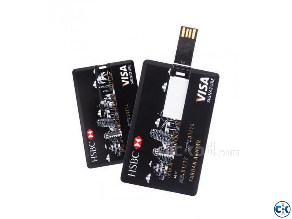 128GB HSBC Visa Card Shape Pendrive 01611288488 large image 0