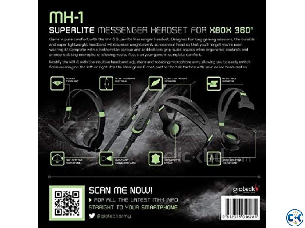 Gioteck MH1 Superlite Messenger Headset Xbox 360  large image 0