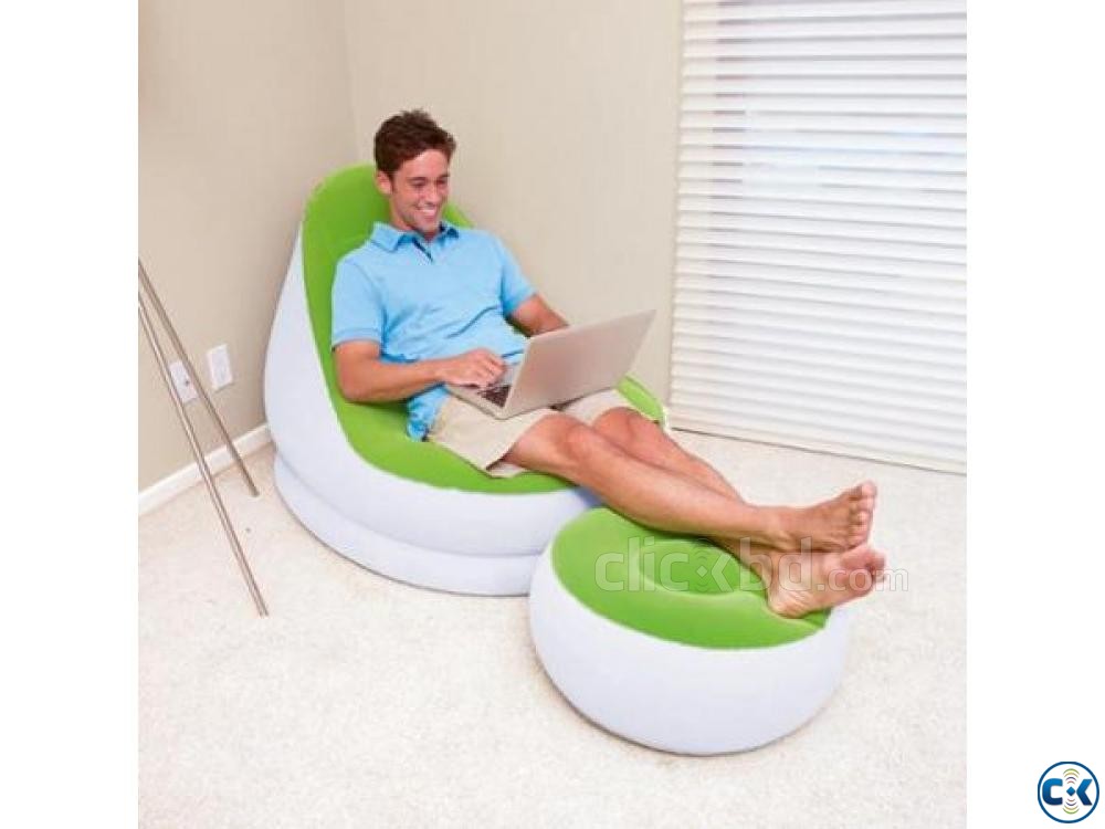 2 in 1 Air Chair And Footrest Free Pumper large image 0