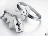 Couple Jewelry Sets Lock Key - Bracelet Locket