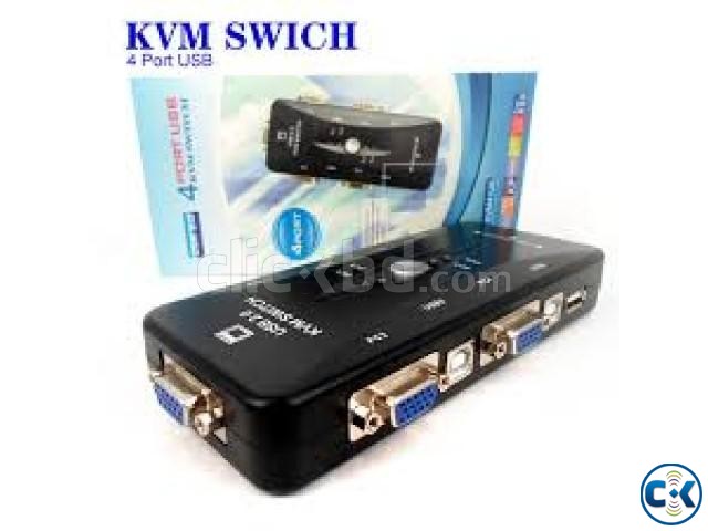 EKL 4Port USB 2.0 KVM Switcher VGA switch Box 1920 X 1440 Co large image 0