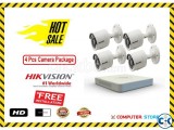 Hikvision 4 Pcs CC Camera Package 