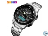 Skmei 1370 Men Digital Stainless Steel 5ATM Waterproof Wrist