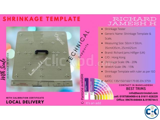 Shrinkage Template and scale in Bangadesh large image 0