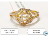 Diamond with Gold Ring 50 OFF