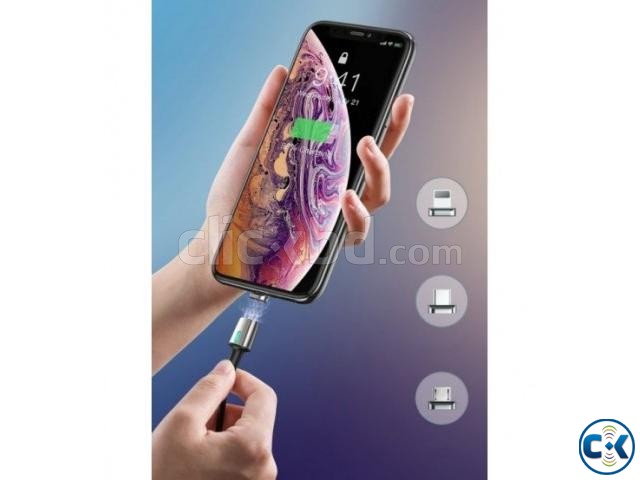 BASEUS Zinc Magnetic USB Cable with 3 Magnetic Converter large image 0