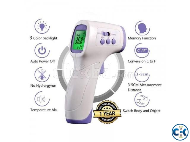 Smart Non-Contact Infrared Thermometer - 3 Color Display - F large image 0