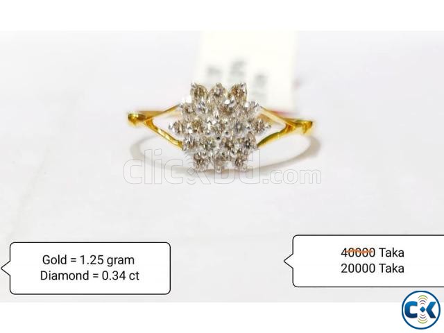 Diamond with Gold Ring 50 OFF large image 0