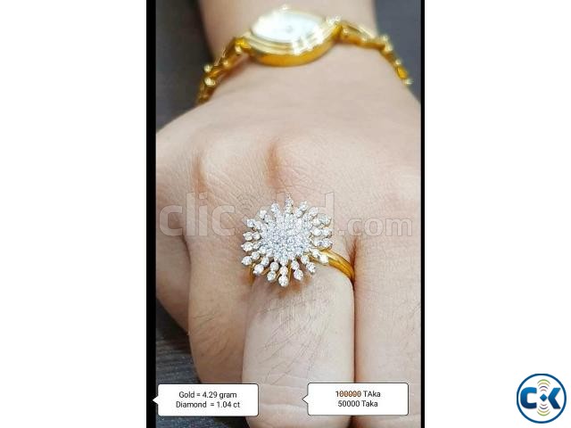 Diamond with Gold Ring 50 OFF large image 0