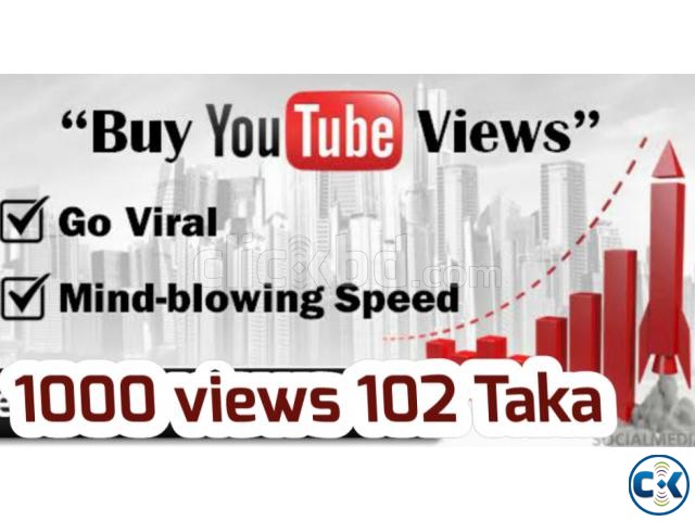 Buy YouTube views Subscribers 1k views 102 taka  large image 0