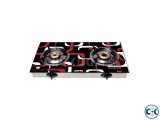 Geepas GK6758 Auto Ignition 2 Burner Steel Frame Gas Stove
