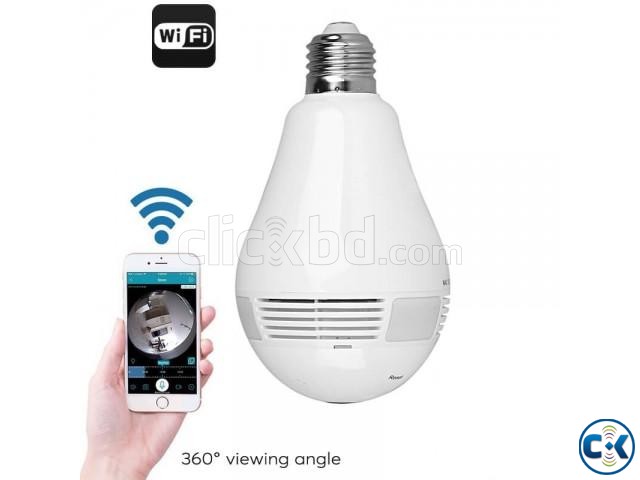 Panoramic Light Bulb Wifi Camera 360 Degree large image 0