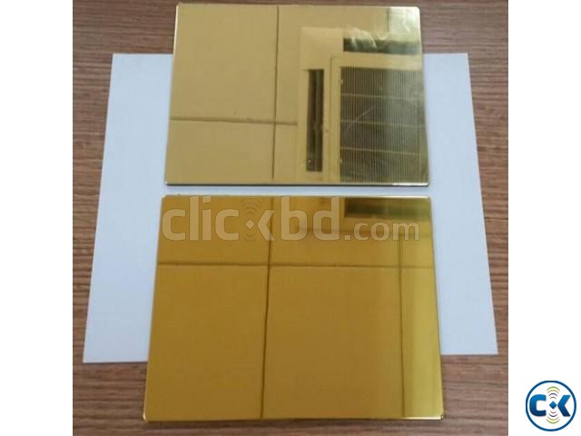 Golden Mirror Aluminium composite panel large image 0