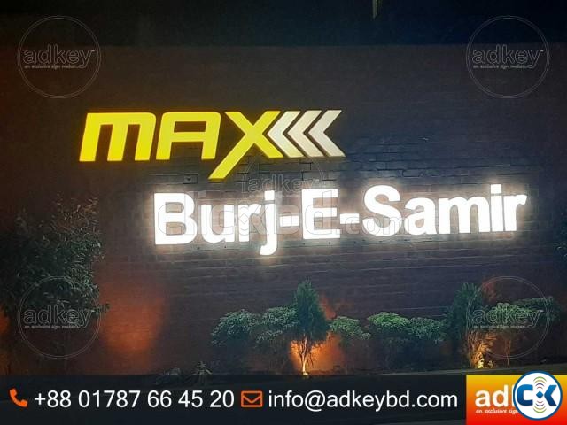 LED Sign Acrylic Top Letter Laser Cutting LED Light Sign large image 0