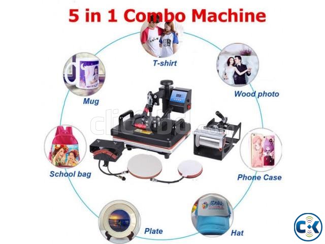 combo 5 in 1 heat press machine large image 0