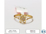 Diamond with Gold Ring 50 OFF