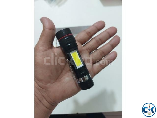 Mini Flashlight Zoom Focus Torch Light Lamp large image 0