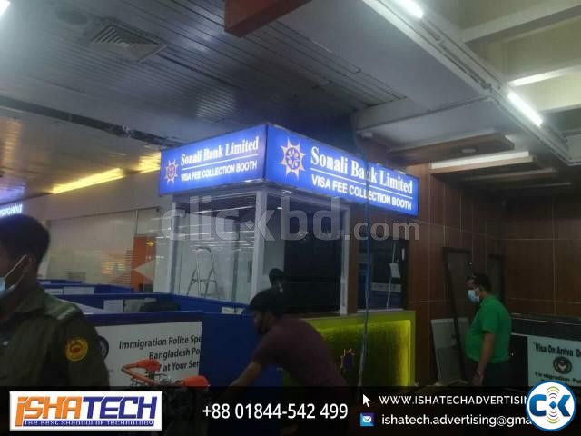 Profile Led Lighting Signboard SS Round Side Cover with Reve large image 0