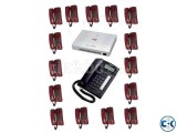 PABX Intercom System 16 Line 16 Telephone Set Full Package.