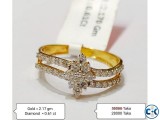 Diamond with Gold Ring 50 OFF