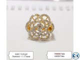 Diamond with Gold Ring 50 OFF