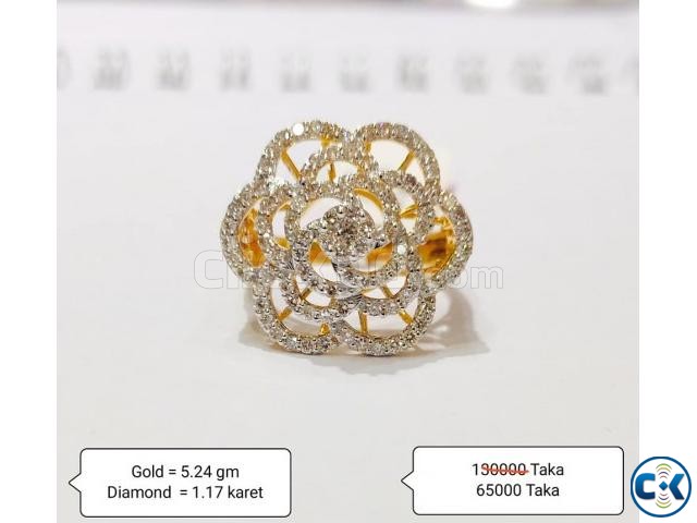 Diamond with Gold Ring 50 OFF large image 0