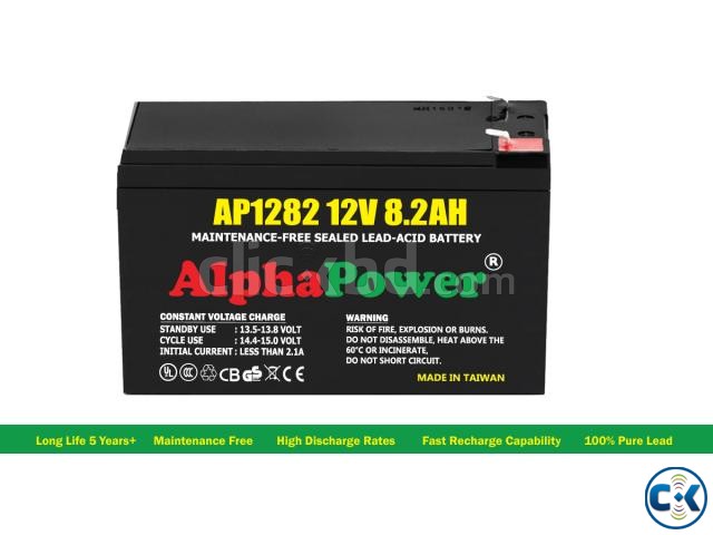 AlphaPower 12V 8.2 Ah 20HR VRLA AGM Battery for UPS Others large image 0