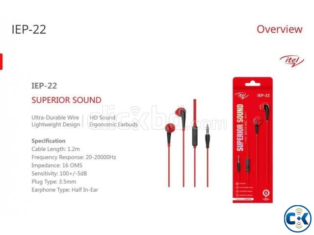 ITEL SUPERIOR SOUND EARPHONE large image 0