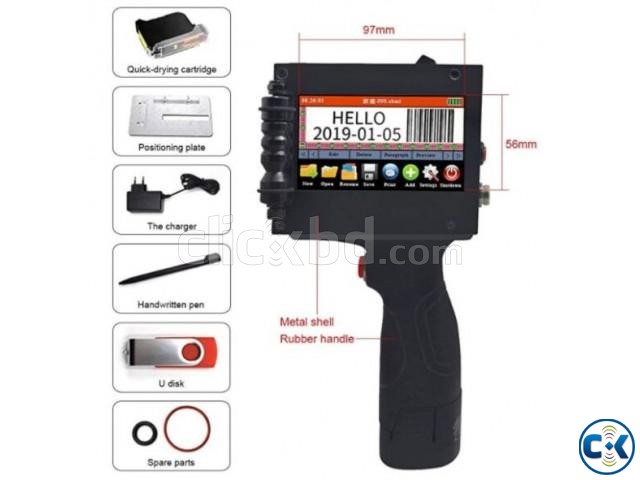 Handheld Inkjet Printer Intelligent Inkjet Coding Machine Po large image 1