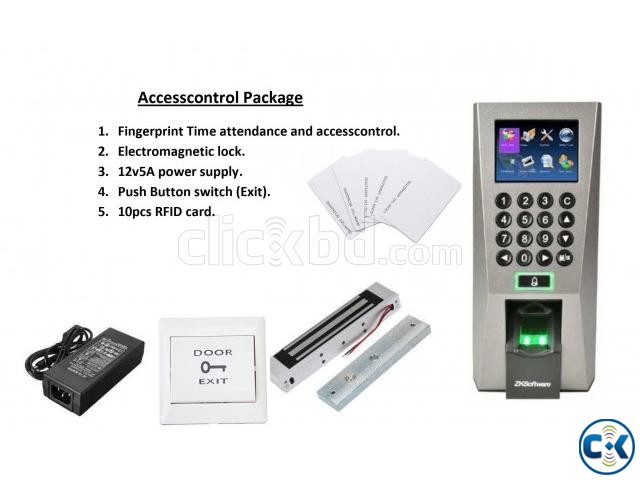 Fingerprint RFID accesscontrol system price in bd large image 0