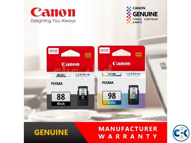 Canon original genuine PG-88 CL-98 black color ink cartridge large image 1