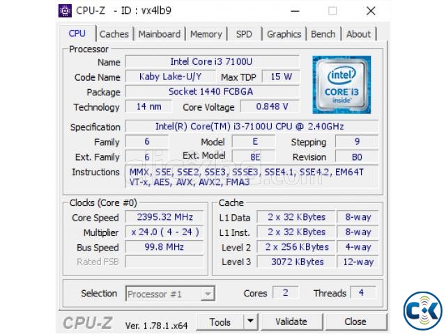 Intel Core i3-7100U Processor large image 1