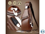 Waterproof Cross Body USB Bag or Men Women