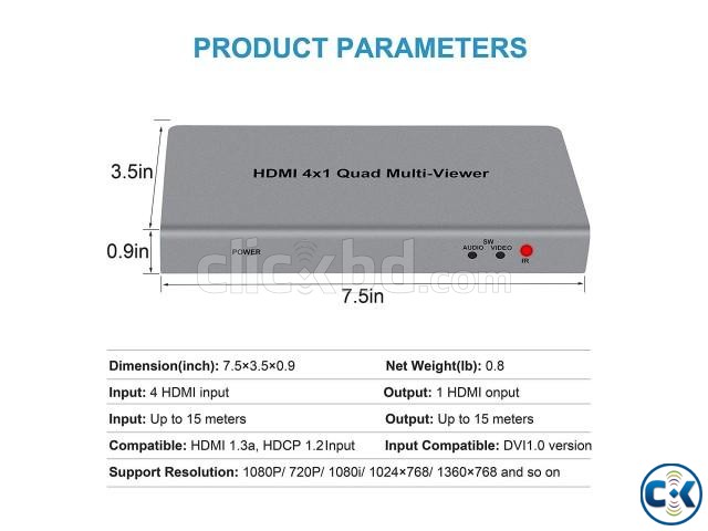 Hdmi 4x1 Quad Multi-viewer large image 1