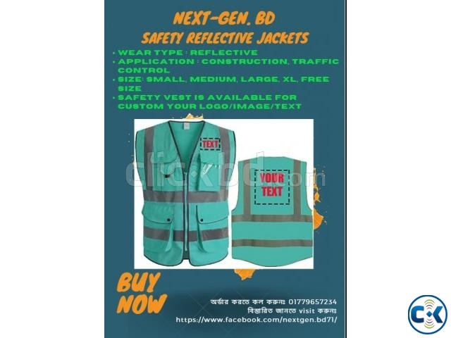 High Reflective Visibility Safety Vest Custom Your Logo  large image 2