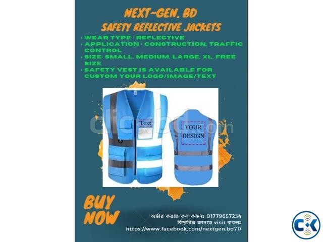 High Reflective Visibility Safety Vest Custom Your Logo  large image 3